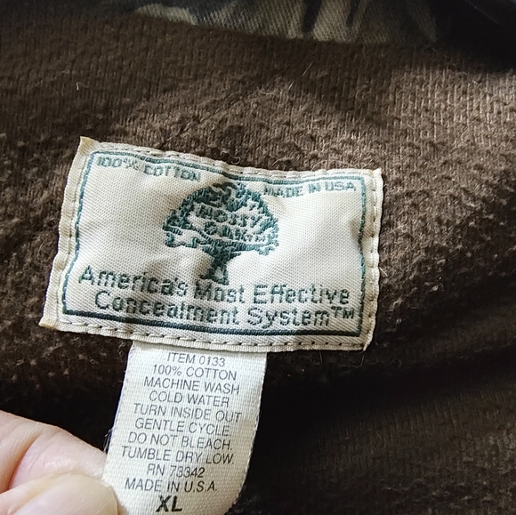 Vtg Mossy Oak Hunting Jacket Insulated Camo Tree XL Etched Button USA Made Clean - Picture 14 of 16